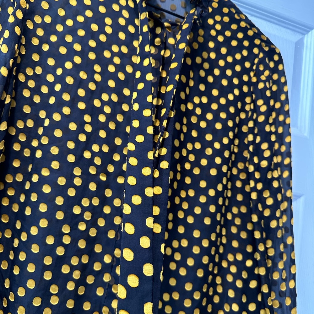 SALONI Black and Yellow Polka Dot Blouse - Picture 5 of 9